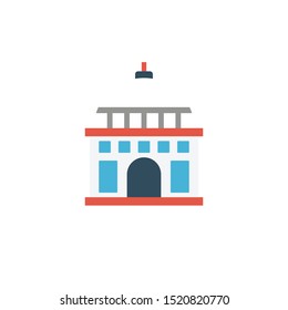 mosque glyph flat vector icon