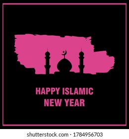 Moschee-Happy-Islamischer Neujahrshintergrund