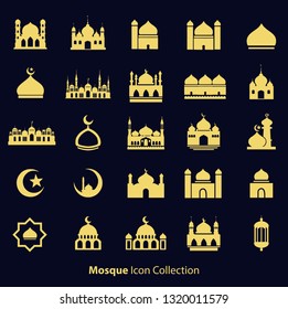 Mosque Icon Big Collection Vector