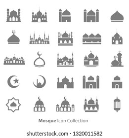 Mosque Icon Big Collection Vector