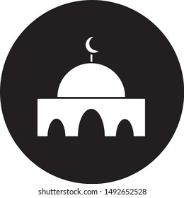 Mosque icon black and white