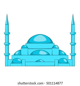 Mosque icon. Cartoon illustration of mosque vector icon for web design