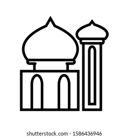 mosque, icon, collection, trendy, style