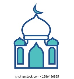 mosque, icon, collection, trendy, style