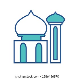 mosque, icon, collection, trendy, style