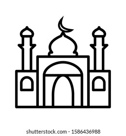 mosque icon collection, trendy style