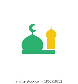 Mosque icon in color icon, isolated on white background 