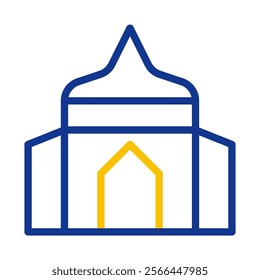 Mosque icon. Concept of faith, prayer, and Islam.