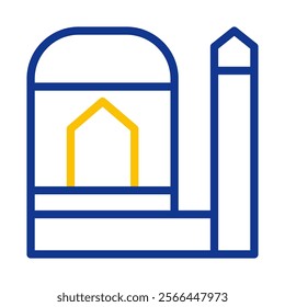 Mosque Icon. Concept of Islamic religion, prayer, and faith.