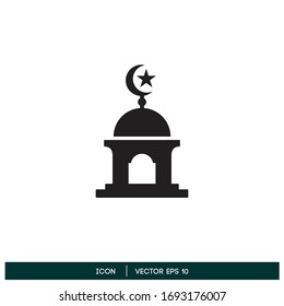 mosque icon design element logo template vector eps 10