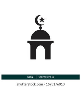 mosque icon design element logo template vector eps 10
