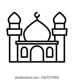 diseño de icono de mezquita, diseño de ilustración