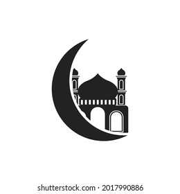 mosque icon design illustration template