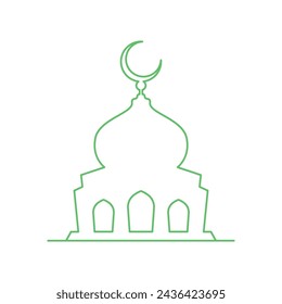 Ilustración de plantilla de diseño de icono de mezquita