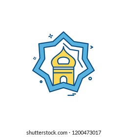 Mosque icon design vector 