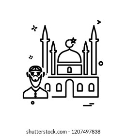 Mosque icon design vector