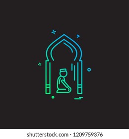 Mosque icon design vector 