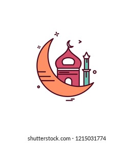 Mosque icon design vector 