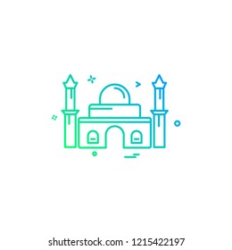 Mosque icon design vector 
