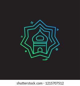 Mosque icon design vector 