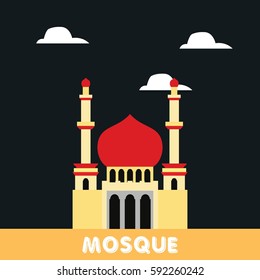 Mosque Icon Design Vector.