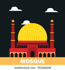 Mosque Icon Design Vector.