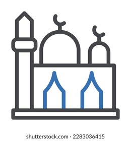 mosque icon duocolor grey blue colour ramadan illustration vector element and symbol perfect. Icon sign from modern collection for web.