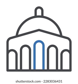 mosque icon duocolor grey blue colour ramadan illustration vector element and symbol perfect. Icon sign from modern collection for web.