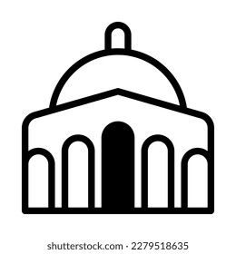 mosque icon duotone black style ramadan illustration vector element and symbol perfect. Icon sign from modern collection for web.