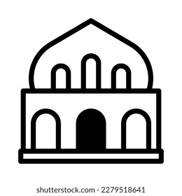 Moschee Icon duotone schwarz Stil ramadan Illustration Vektorelement und Symbol perfekt. Symbol aus der modernen Kollektion für Web.
