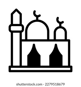 mosque icon duotone black style ramadan illustration vector element and symbol perfect. Icon sign from modern collection for web.