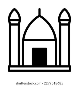 mosque icon duotone black style ramadan illustration vector element and symbol perfect. Icon sign from modern collection for web.