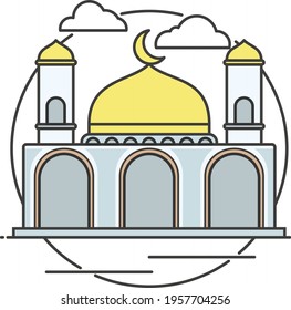 mosque icon eps vector format