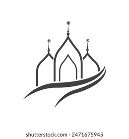 Mosque icon flat design vector