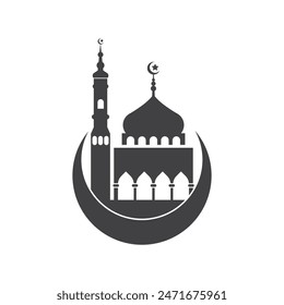 Mosque icon flat design vector