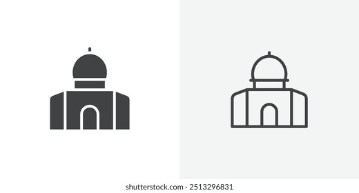 Mosque icon flat and simple set design