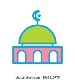 Mosque icon, free vector design template