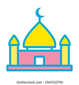 Mosque icon, free vector design template