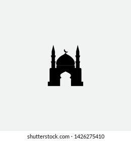 Mosque icon graphic element Illustration template design