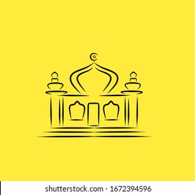mosque icon for the holy month of Ramadan