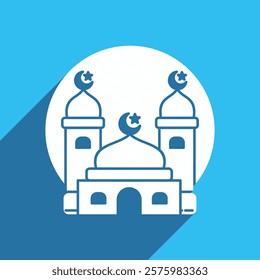 Mosque Icon Illustration Design, Islamic Ramadan Icon