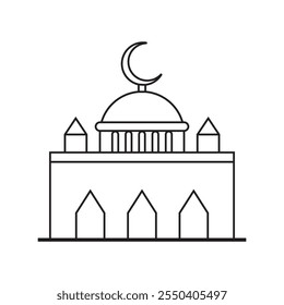 Ícone de mesquita ou design de elemento de ilustração