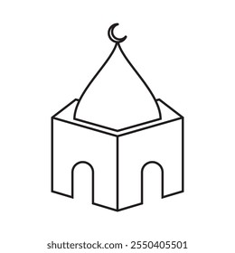 Ícone de mesquita ou design de elemento de ilustração