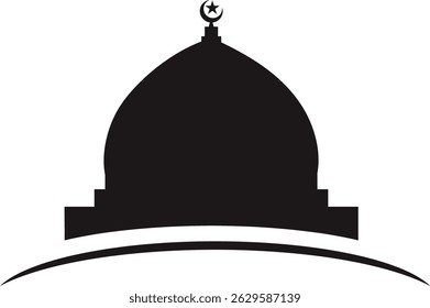 mosque icon illustration suitable for template and design needs