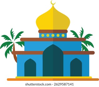 mosque icon illustration suitable for template and design needs