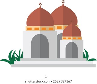 mosque icon illustration suitable for template and design needs