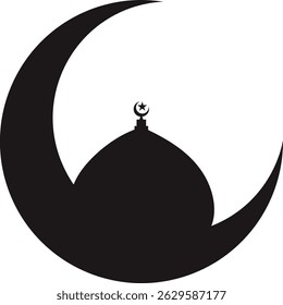 Illustration des Moschee-Symbols, geeignet für Vorlagen und Designanforderungen