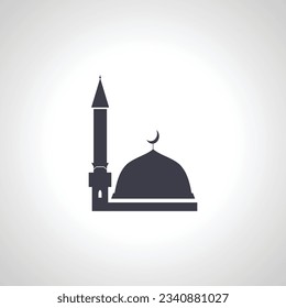 Moschee-Symbol. Islamische Moschee einzeln