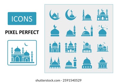 Mosque icon and Islamic icon pack