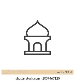 mosque icon islamic symbol logo template